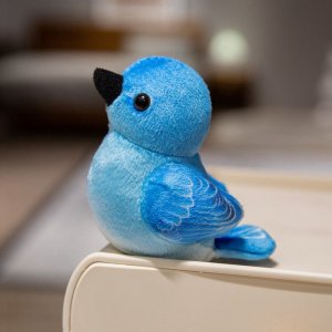 Mały Pluszowy Ptak Niebieski Sikorka Szczygieł 10cm 8