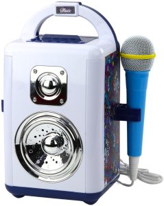 LeanToys Zestaw Muzyczny Sound Box Mikrofon Głośnik Bluetooth MP3 Nagrywanie LED 4