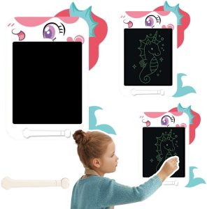 LeanToys Znikopis Tablica Do Rysowania Pisania LCD Rysik Jednorożec Biała 2