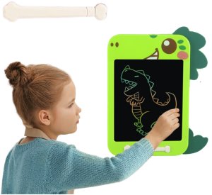 LeanToys Znikopis Tablica Do Rysowania Pisania LCD Rysik Dinozaur Zielony 3