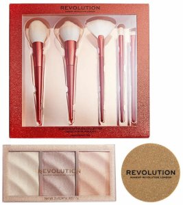 Zestaw Do Makijażu Revolution Make Up Rozświetlacz 3 Części 1