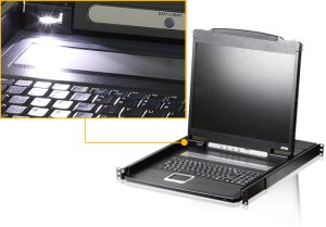 ATEN CL3800NW konsola rackowa 47 cm (18.5") 1920 x 1080 px Metal, Plastik Czarny 3