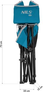 NC3306 KRZESŁO PLAŻOWE NIEBIESKO SZARE NILS CAMP 4