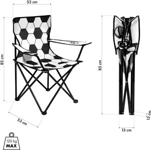 NC3303 KRZESŁO SKŁADANE BIAŁO-CZARNE NILS 3