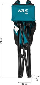 NC3306 KRZESŁO PLAŻOWE NIEBIESKO CZARNE NILS CAMP 4