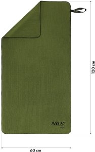 NCR15 RĘCZNIK Z MIKROFIBRY WOJSKOWY KHAKI 120x60 cm NILS CAMP 4