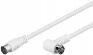 Kabel przyłączeniowy SAT kątowy, szybkozłączka F, podwójne ekranowanie 10m 1