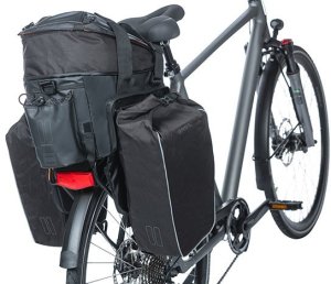 Torba na bagażnik BASIL MILES TARPAULIN TRUNKBAG XL PRO 9-36L, 100% wodoodporna black orange (bez płytki mocującej) (NEW 2024) 9