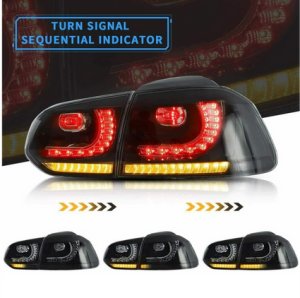 Lampy Volkswagen Golf VI Tył Dynamic LED Smoke 3