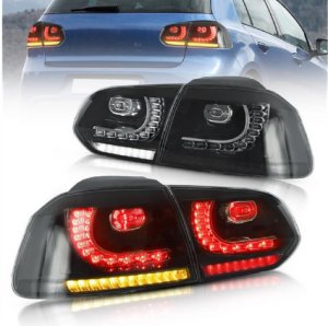 Lampy Volkswagen Golf VI Tył Dynamic LED Smoke 5