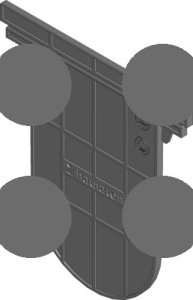 Lenovo RECYFIX PRO 100, ścianka czołowa typ 010, pełna, tworzywo 3