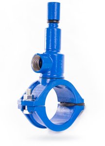 Nawiertka przyłączeniowa NP.-1 DN 110/32 do rur PVC/PE, o ściance do 11 mm, żeliwo szare GJL 1