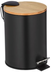 Kosz łazienkowy na śmieci TORTONA, bambusowa pokrywa, z funkcją Easy-Close, 3 L, WENKO 1