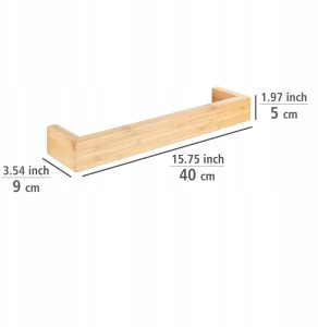 Aloss Wieszak na ręczniki BAMBUSA, jasny brąz, 40 x 9 x 5 cm, WENKO 5