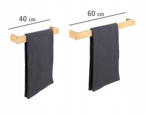 Aloss Wieszak na ręczniki BAMBUSA, jasny brąz, 40 x 9 x 5 cm, WENKO 6