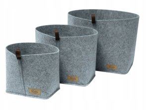 Organizer na kosmetyki i drobne przedmioty FELI, z imitacji filcu, WENKO 3