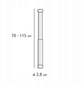 Wenko Teleskopowy drążek prysznicowy LUZ, Ø 2,8 cm, 70-115 cm, WENKO 5