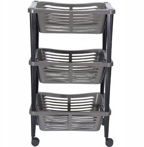 Uniwersalny wózek na kółkach TROLLEY do łazienki, regał, szafka - 3 poziomy 2