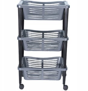 Uniwersalny wózek na kółkach TROLLEY do łazienki, regał, szafka - 3 poziomy 1