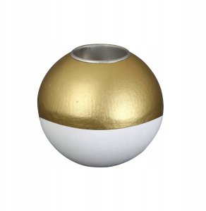 Drewniany świecznik w kształcie kuli,  Ø 10cm 2