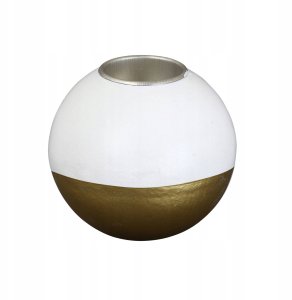 Drewniany świecznik w kształcie kuli,  Ø 10cm 2