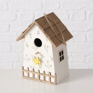 ProGarden Drewniana budka lęgowa KAMILLE, w kwiatki, wys. 22 cm 2