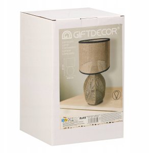 Gift Decor Lampka nocna z abażurem z wiedeńskiego plecionego materiału Ø 20 cm 3