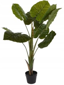 Sztuczna roślina doniczkowa ALOCASIA WENTII, wysoka, 110 cm 1