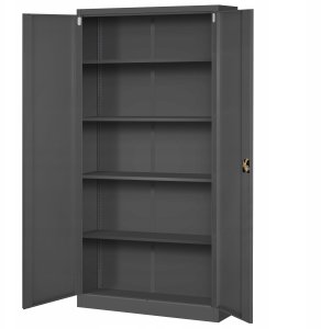 Abschließbarer Aktenschrank für Büro JAN, 900 x 1850 x 400 mm, anthrazit 11