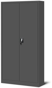 Abschließbarer Aktenschrank für Büro JAN, 900 x 1850 x 400 mm, anthrazit 5