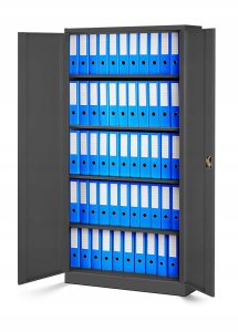 Abschließbarer Aktenschrank für Büro JAN, 900 x 1850 x 400 mm, anthrazit 10