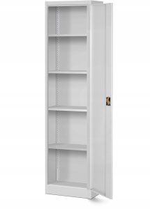 Diablo Biurowa szafa metalowa na akta ALEX, 450 x 1850 x 400 mm, szara 3