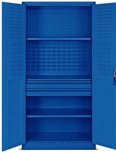 Diablo Chairs Werkzeugschrank SZYMON, 920 x 1850 x 500 mm, blau 2
