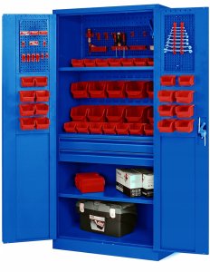 Diablo Chairs Werkzeugschrank SZYMON, 920 x 1850 x 500 mm, blau 4