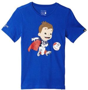 Adidas Koszulka piłkarska Euro Mascot JR niebieska r. 140 cm (AI5668) 1