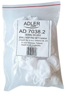 Adler Zestaw 5 małych ściereczek zapasowych przeznaczonych do Adler AD 7038 Czyścika Parowego 2