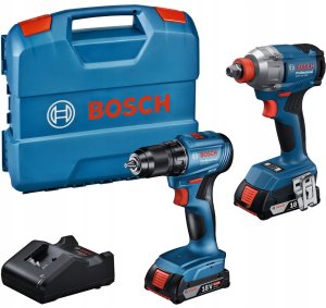 BOSCH ZESTAW COMBO 18V (GDX 18V-285 + GSR 185-LI) 2x2,0Ah L-CASE 1