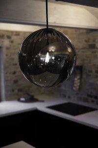 Marksjold Fengari 108762 lampa wisząca zwis 1x40W E14 czarna/dymiona 2