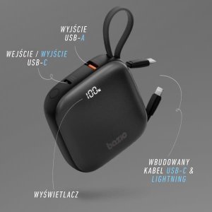 PowerBank 4w1 Bazic Fusion 10000mAh      PD20W USB-C/Lightning czarny 11