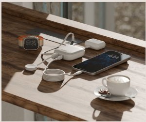 PowerBank 4w1 Bazic Fusion 10000mAh      PD20W USB-C/Lightning czarny 5