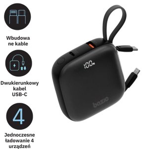 PowerBank 4w1 Bazic Fusion 10000mAh      PD20W USB-C/Lightning czarny 9