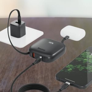 PowerBank 4w1 Bazic Fusion 10000mAh      PD20W USB-C/Lightning czarny 10