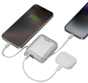 PowerBank 3w1 Bazic Fusion Mini 10000mAh kabel USB-C/Lightning szary 12