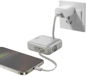 PowerBank 3w1 Bazic Fusion Mini 10000mAh kabel USB-C/Lightning szary 13