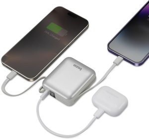 PowerBank 3w1 Bazic Fusion Mini 10000mAh kabel USB-C/Lightning szary 4