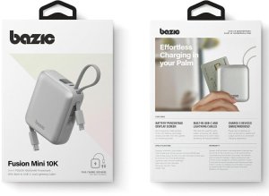PowerBank 3w1 Bazic Fusion Mini 10000mAh kabel USB-C/Lightning szary 8