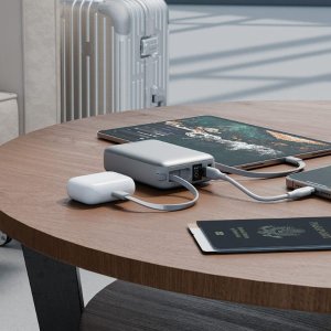 PowerBank 4w1 Bazic Fusion Mini 20000mAh kabel USB-C/Lightning szary 11