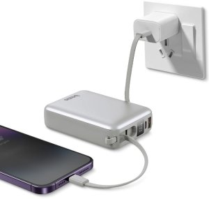 PowerBank 4w1 Bazic Fusion Mini 20000mAh kabel USB-C/Lightning szary 4