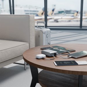 PowerBank 4w1 Bazic Fusion Mini 20000mAh kabel USB-C/Lightning szary 6