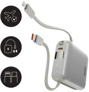 PowerBank 4w1 Bazic Fusion Mini 20000mAh kabel USB-C/Lightning szary 9